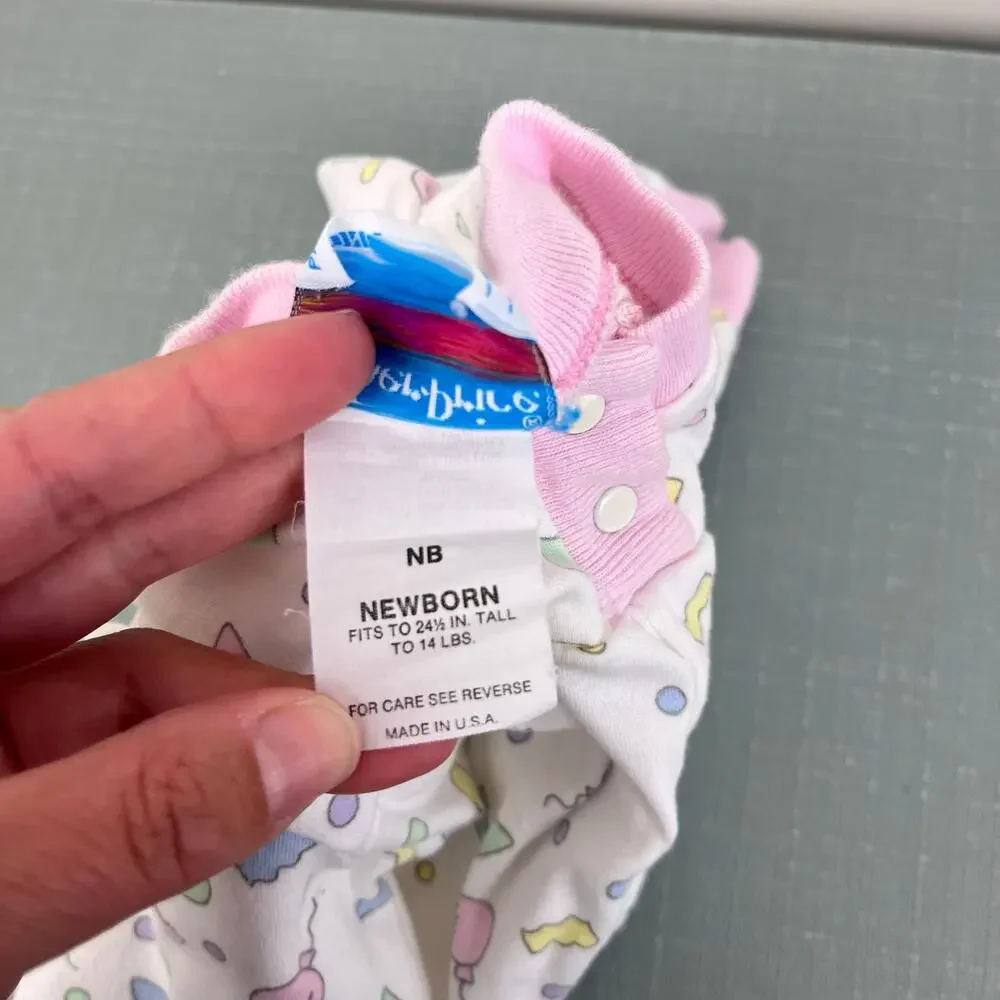 Fisher-Price Kidswear Pastel Confetti Coverall Romper Newborn USA